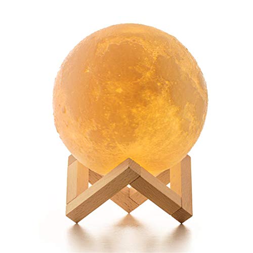Lámpara Luna 3D, ICONNTECHS Brillo Regulable 16 Colores RGB Recargable USB Control remoto y Control táctil LED Lunar Luz Nocturna Decorativa para Dormitorio, Salón, Regalo para Mujeres y Niños 20cm, L Lámpara Luna 3D, ICONNTECHS Brillo Regulable 16 Colores RGB Recargable USB Control remoto y Control táctil LED Lunar Luz Nocturna Decorativa para Dormitorio, Salón, Regalo para Mujeres y Niños 20cm, L