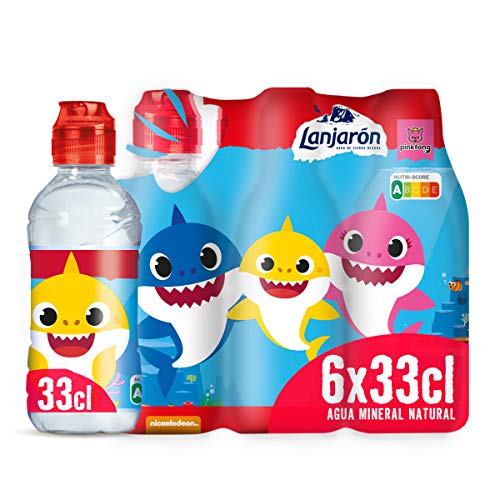 Lanjarón, Agua Mineral con tapón infantil - Pack 6 x 33cl