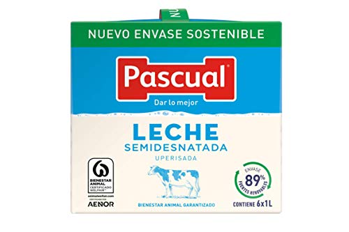 Leche Pascual - Clasica Leche Semidesnatada - 1 L (Paquete de 6) Leche Pascual - Clasica Leche Semidesnatada - 1 L (Paquete de 6)