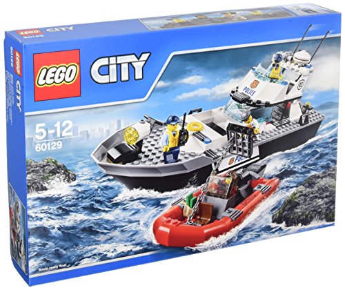 LEGO - Barco patrulla de la policía, multicolor (60129) , Modelos/colores Surtidos, 1 Unidad