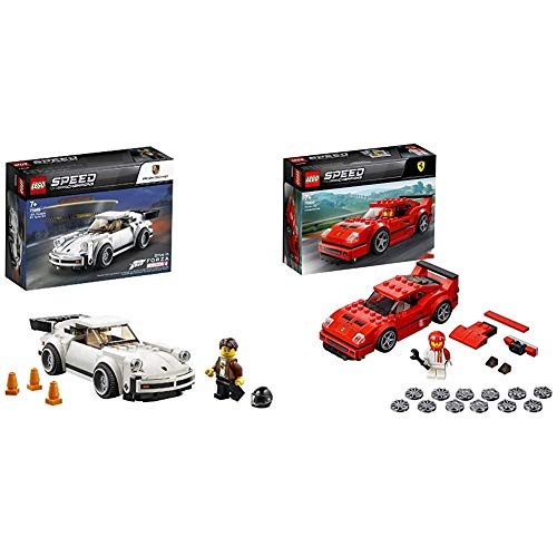 LEGO Speed Champion - 1974 Porsche 911 Turbo 3.0 + Speed Champions - Ferrari F40 Competizione, Juguete de construcción Coche Deportivo de Carreras (75890)