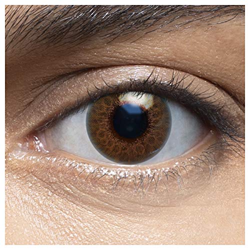 LENSART I Lentes de Contacto CORAL MARRÓN 1 Par 2 Piezas I 0.00 Dioptrías sin dioptrías I Diámetro 14.00 I Blandos | Ojos Lentillas de Naturales Colores Azul, Blanco, Grises Marron