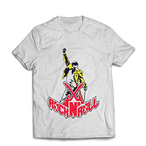 lepni.me Camisetas Hombre Rock and Roll para Siempre, Conjunto de Concierto de la Banda de Rock. (XX-Large Blanco Multicolor)