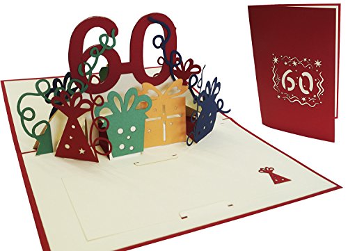 Lin Pop Up de tarjetas de felicitación por 60 beeeeestial Día, tarjetas de cumpleaños tarjetas de felicitación Tarjetas de felicitación Cumpleaños