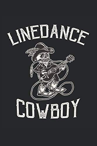 Linedance Cowboy: Libreta de regalos line dance western skeleton dancer con forro (formato A5, 15,24 x 22,86 cm, 120 páginas)