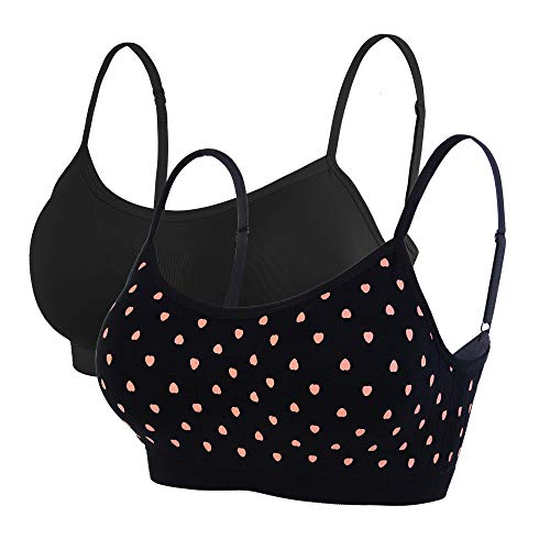 Litthing Sujetador Invisible Slim Fit sin Anillo de Acero Chaleco para Mujer la Combinación de Ropa Interior Femenina (Negro + Corazón, M) Litthing Sujetador Invisible Slim Fit sin Anillo de Acero Chaleco para Mujer la Combinación de Ropa Interior Femenina (Negro + Corazón, M)
