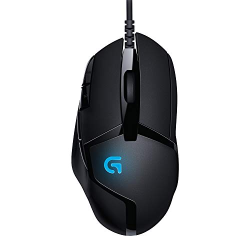 Logitech G402 Hyperion Fury Wired Gaming Mouse, 4,000 DPI, Lightweight, 8 Programmable Buttons, DPI Switch Button, Compatible with PC/Mac, Black - EU Packaging