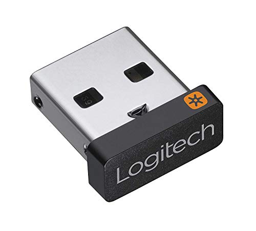 Logitech Receptor USB Unifying, Tecnología Inalámbrica 2,4 GHz, Compatible con Puerto USB y Todos los Dispositivos Unifying como Ratón Inalámbrico y Teclado, PC/Mac/Portátil , Negro