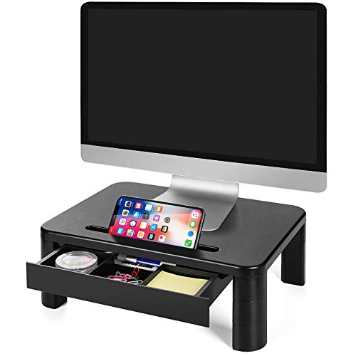LORYERGO Soporte de Monitor con 3 Alturas Ajustables Monitor Elevador Mesa con Organizador para Almacenamiento, para Monitor de PC Ordenador portátil Impresora de Oficina Alivia el Dolor de Cuello LORYERGO Soporte de Monitor con 3 Alturas Ajustables Monitor Elevador Mesa con Organizador para Almacenamiento, para Monitor de PC Ordenador portátil Impresora de Oficina Alivia el Dolor de Cuello