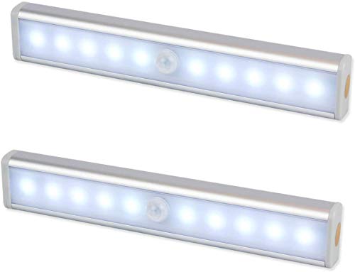 Luz Nocturna,Sensor de Movimiento 10 LED Alimentado Por Batería Sensor de Luz Interior Luz LED de Armario,Para Armario,Pasillo,Escalera,Sótano,Cocina,Garaje,Gabinete,Baño(2 Pack) Luz Nocturna,Sensor de Movimiento 10 LED Alimentado Por Batería Sensor de Luz Interior Luz LED de Armario,Para Armario,Pasillo,Escalera,Sótano,Cocina,Garaje,Gabinete,Baño(2 Pack)