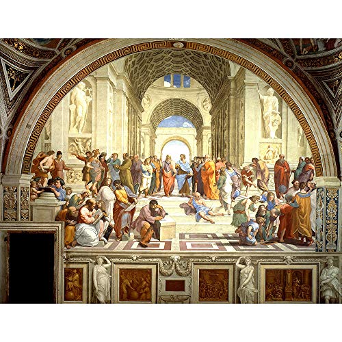 Madera Rompecabezas La Escuela De Atenas Mural Rompecabezas Educativos Juguete 500/1000/2000/3000/5000/6000 Regalos Piezas Decorativas 0320 (Size : 1500 Pieces)