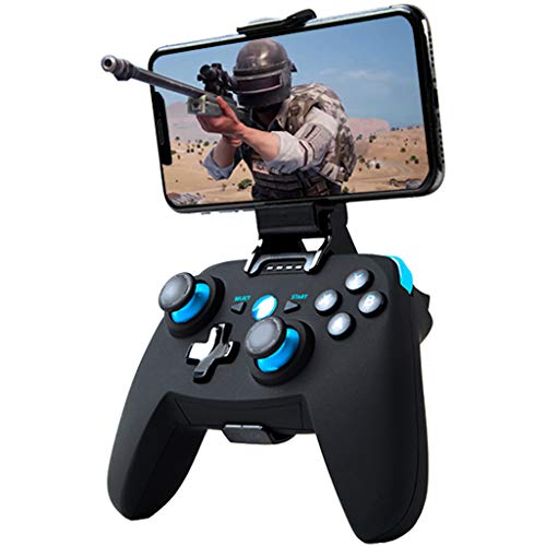 Maegoo Mando para Android/PC/PS3, Bluetooth Inalámbrico Android Móvil Mando de Juegos con Soporte Retráctil, 2.4G Inalámbrico PC/PS3/TV Mando Gamepad Joysitck Joypad con Doble Vibración