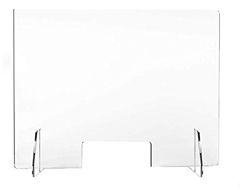Mampara de protección 120 x 80 cm, de metacrilato, transparente, con ventanilla de 15 x 26 cm, 5 mm de grosor Mampara de protección 120 x 80 cm, de metacrilato, transparente, con ventanilla de 15 x 26 cm, 5 mm de grosor