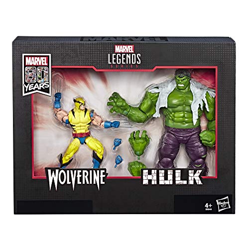 Marvel Legends 80th Anniversary Wolverine and Hulk 6-Inch Action Figures - Exclusive