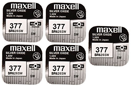 Maxell 5 x SR626SW SR626 AG4 377 1.55v Watch Batteries by