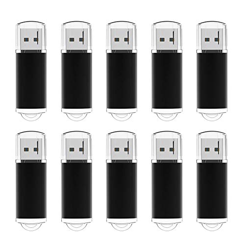 Memorias USB 4GB, TOPESEL Pendrives 10 Piezas USB 2.0 Stick Llave USB Flash Drive, Pack de 10 Unidades Negro Memorias USB 4GB, TOPESEL Pendrives 10 Piezas USB 2.0 Stick Llave USB Flash Drive, Pack de 10 Unidades Negro