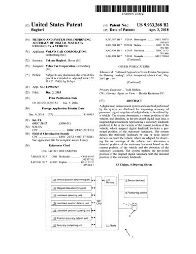 Method and system for improving accuracy of digital map data utilized by a vehicle: United States Patent 9933268 (English Edition)