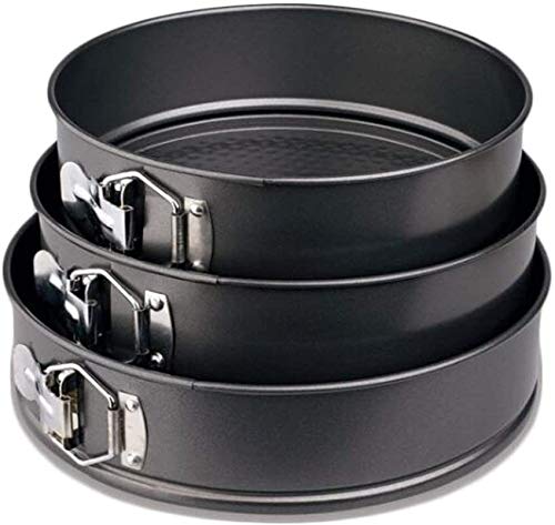 MGE - Molde de Horno Redondo - Desmontable con Capa Antiadherente - Set de 3 Moldes de 22, 24 y 26 cms. MGE - Molde de Horno Redondo - Desmontable con Capa Antiadherente - Set de 3 Moldes de 22, 24 y 26 cms.