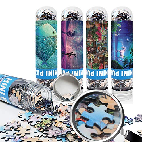 Mini Test Tube Puzzle, Portable Pocket Puzzle, 4 Pack (150 Pieces), Fun Puzzle Game, Develop Children's Intelligence Mini Test Tube Puzzle, Portable Pocket Puzzle, 4 Pack (150 Pieces), Fun Puzzle Game, Develop Children's Intelligence