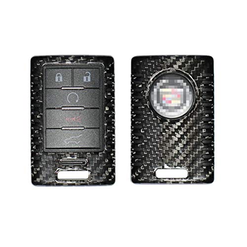 M.JVisun Funda protectora de fibra de carbono auténtica para llave de coche Chevrolet Corvette C7, color negro M.JVisun Funda protectora de fibra de carbono auténtica para llave de coche Chevrolet Corvette C7, color negro