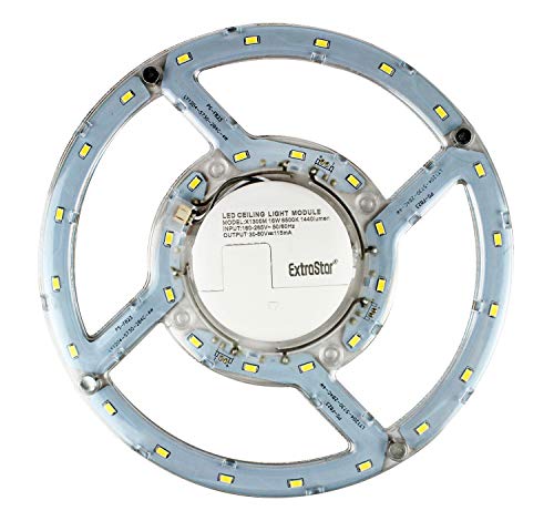 Módulo de Luz LED para Lámparas Panel de Techo, Superficie Circular Extraplano, Luz fría 6500k, Potencia 16W, Clase A, Diámetro 22cm