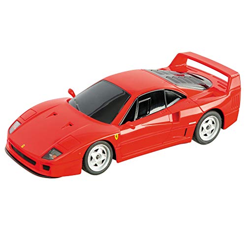 Mondo Motors – Coche teledirigido Ferrari R/C – Modelo F40 en Escala 1/24 – Coche de Juegos para niños – Rojo – 63581