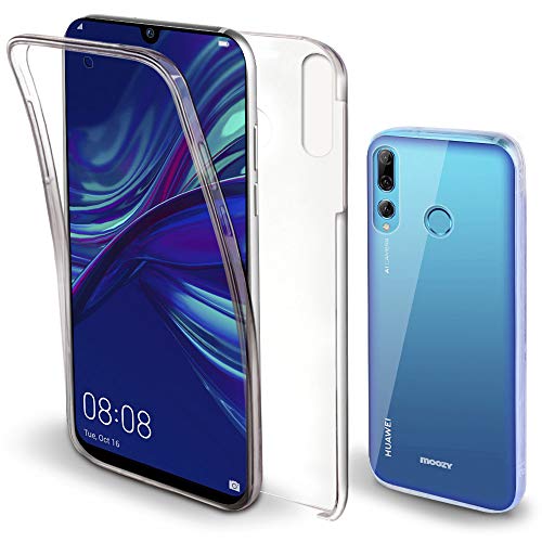 Moozy Funda 360 Grados para Huawei P Smart Plus 2019, Honor 20 Lite - Transparente Cuerpo Completo - Parte Delantera de Silicona, Trasera de PC Duro