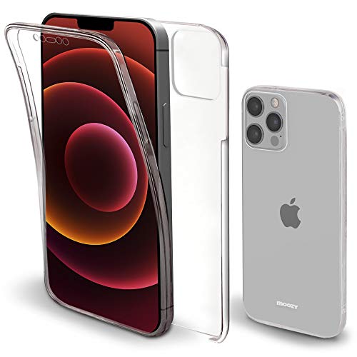 Moozy Funda 360 Grados para iPhone 12, iPhone 12 Pro Transparente - Full Body Case Carcasa Completo - Parte Delantera de Silicona, Trasera PC Duro Moozy Funda 360 Grados para iPhone 12, iPhone 12 Pro Transparente - Full Body Case Carcasa Completo - Parte Delantera de Silicona, Trasera PC Duro