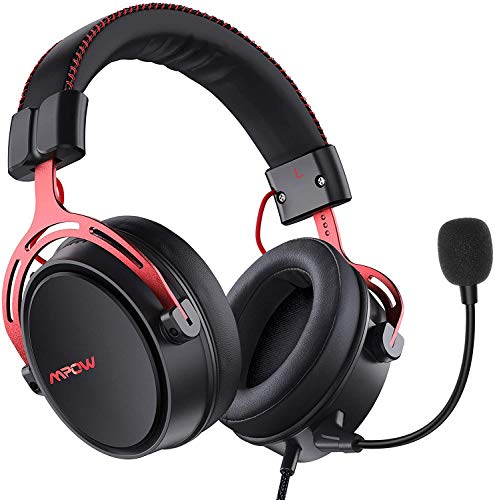 Mpow Air SE - Auriculares para Videojuegos de 3,5 mm para PS4, PS5, Xbox One, PC, Switch Auriculares Over-Ear con Audio Surround con micrófono con cancelación de Ruido, Auriculares de Juego