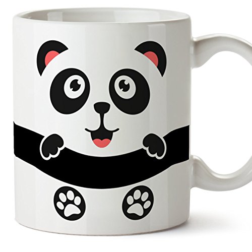 MUGFFINS Oso Panda Tazas Originales de Desayuno - Animales Graciosos Ideas para Regalos - Cerámica 350 ml