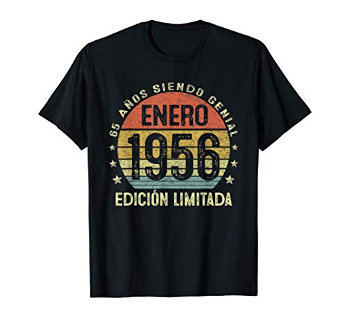 Nacido En Enero 1956 65 Años Cumpleaños Regalo De 65 Años Camiseta Nacido En Enero 1956 65 Años Cumpleaños Regalo De 65 Años Camiseta