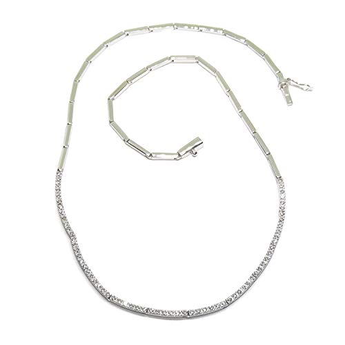 Never Say Never Impresionante Gargantilla Semi-rígida de Oro Blanco de 18k y 1.05cts de Diamantes Never Say Never Impresionante Gargantilla Semi-rígida de Oro Blanco de 18k y 1.05cts de Diamantes