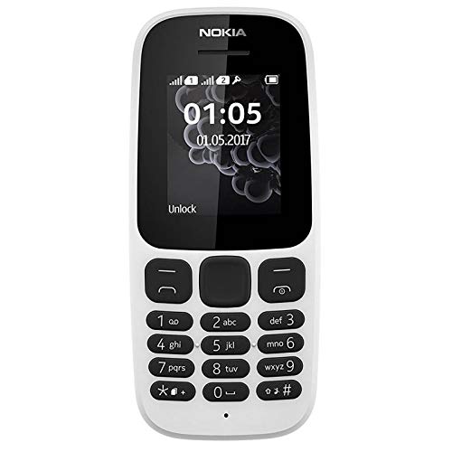 Nokia 105 4,57 cm (1.8") 73 g Blanco Característica del teléfono - Teléfono móvil (Barra, 4,57 cm (1.8"), 120 x 160 Pixeles, 800 mAh, Blanco)