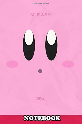 Notebook: Kirby Minimalist Video Games , Journal for Writing, College Ruled Size 6" x 9", 110 Pages