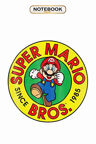 Notebook: Super Mario Bros Since 1985 Badge Graphic , Wide ruled 100 Pages Bank Lined Paperback Journal/ Composition Notebook