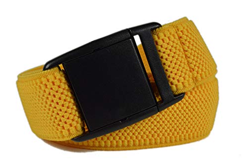 Olata Cinturón Elástico para los Niños/Niñas 1-6 Años con Hebilla de Plástico. Amarillo