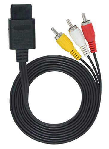 OSTENT AV Audio Video A / V Compuesto de TV Cable Compatible para Nintendo 64 N64 GameCube NGC Super Nintendo SNES SFC