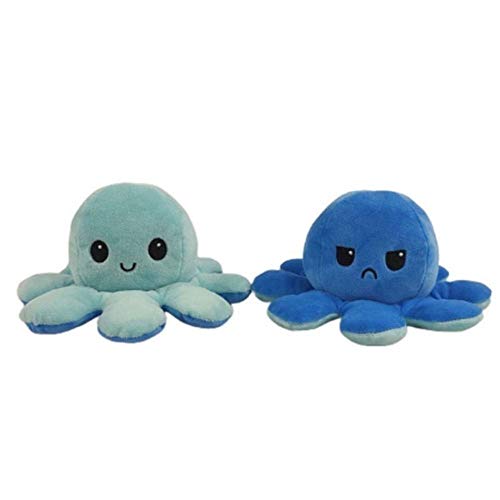 Pandiui23 Peluche de Pulpo Reversible, Bonitos Juguetes de Peluche muñeco de Doble Cara el Pulpo Reversible Original de Felpa Bonitos Juguetes de Peluche Niños (A)