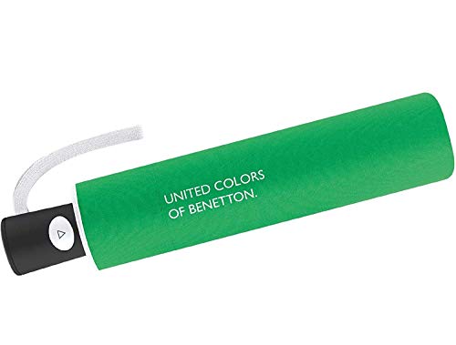 Paraguas Mini Mujer Automático United Colors of Benetton, Ocho Varillas, 95 cm de diámetro. Color Verde. Paraguas Mini Mujer Automático United Colors of Benetton, Ocho Varillas, 95 cm de diámetro. Color Verde.