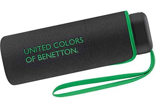 Paraguas Ultra Mini Mujer Manual United Colors of Benetton, Ocho Varillas, 88 cm de diámetro. Color Negro. Paraguas Ultra Mini Mujer Manual United Colors of Benetton, Ocho Varillas, 88 cm de diámetro. Color Negro.
