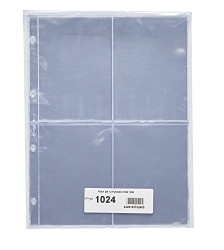 Pardo 102400 - Pack de 10 fundas verticales para colección variada, 4 alojamientos Pardo 102400 - Pack de 10 fundas verticales para colección variada, 4 alojamientos
