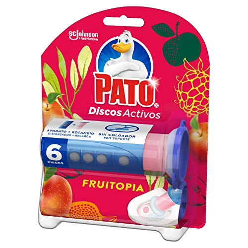 Pato - Discos Activos Wc Aroma Fruitopia, Aplicador Y Recambio Con 6 Discos, 36 ml