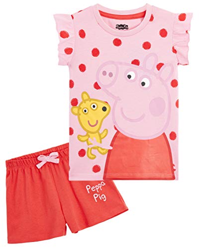 Peppa Pig Pijama Niña, Ropa Niña 100% Algodon, Conjunto 2 Piezas Pijama Niña Verano, Pijama Corto Niña para Playa Vacaciones, Regalos Originales para Niñas Edad 2-6 Años (5 años)