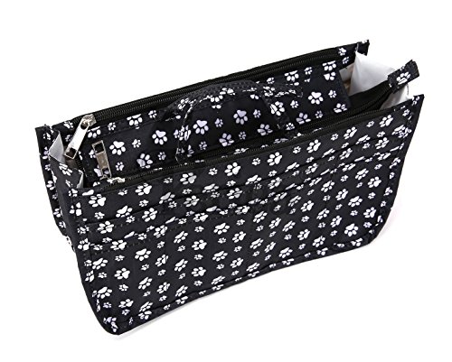 Periea Organizadores para Bolso Handbag Organiser - Daisy - 11 Colores Disponibles - Pequeño, Mediano o Grande (Negro Pata, Grande)