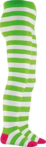 Playshoes Strumpfhose Blockringel medias, Verde (Grün/Weiß 46), 74 (Talla del fabricante: 74/80) para Niñas