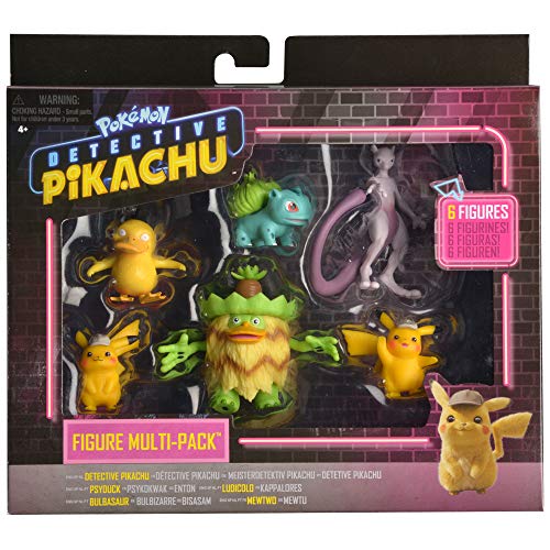 Pokemon Pack de 6 Figuras Detective Pikachu (BIZAK 63227602) , color/modelo surtido