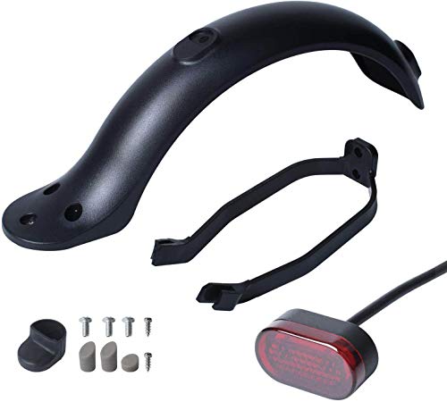 Poweka Guardabarros Trasero para Xiao-mi M365 / M365 Pro Scooter Soporte de Guardabarros Trasero y Luz Trasera