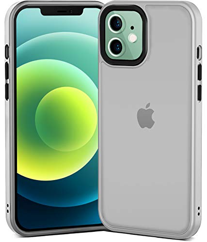 Power Theory Funda para iPhone 12 Mini [5.4 pulgadas] con 2 juegos de botones intercambiables de aluminio de grado aeronáutico [cubierta de protección completa a prueba de golpes, color blanco