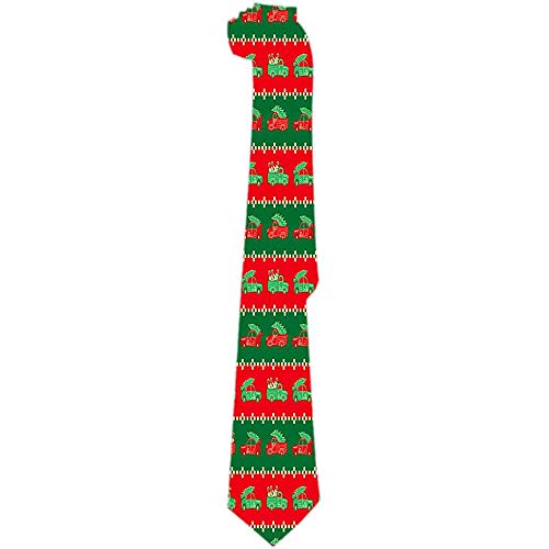 Pretty Moonlight Cravatte da uomo Natale Camion e automobili Cravatte classiche rosse e verdi Cravatte regalo uniche per feste di matrimonio d'affari