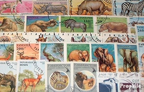 Prophila Collection África 50 Diferentes africanos Animales Sellos (Sellos para los coleccionistas) Otros mamíferos